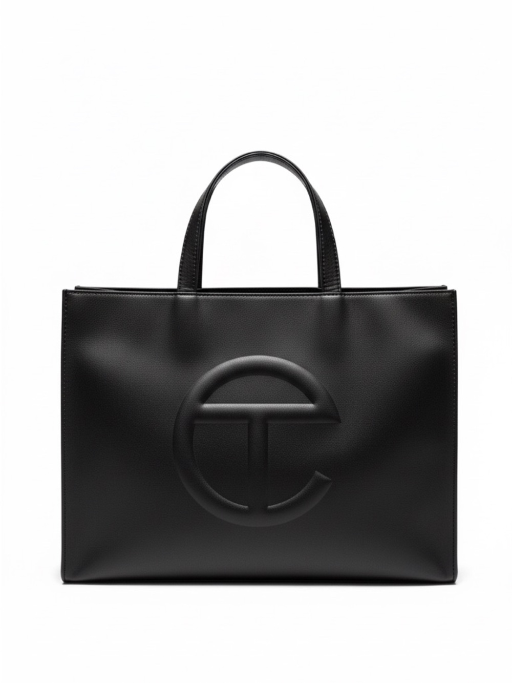 Telfar Medium Shopping Tote Black Vegan Leather